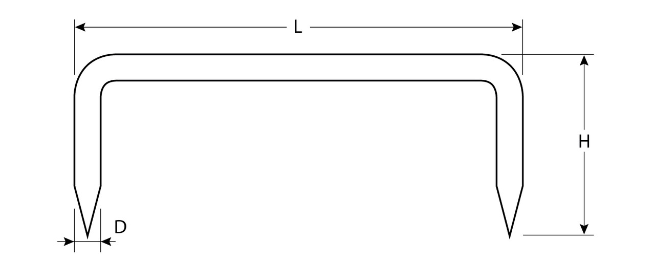 Скоба строительная кованая, 200 х 70 х 8мм, 100 шт, ЗУБР - фото 3 - id-p104482643