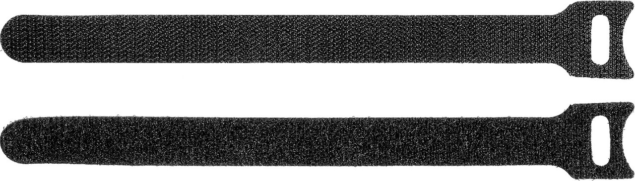 Кабельные стяжки-липучки черные ВЕЛЬКРО, 16 х 210 мм, 10 шт, нейлоновые, ЗУБР - фото 1 - id-p104484610