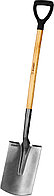 Лопата ФАВОРИТ штыковая прямоугольная, деревянный черенок, с рукояткой, ЗУБР Профессионал