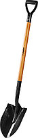 Лопата Профи-10 штыковая для земляных работ, деревянный черенок, с рукояткой, ЗУБР Профессионал