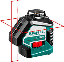 KRAFTOOL LL360 нивелир лазерный, 2х360° , 20м/70м, IP54, точн. +/-0,2 мм/м, в коробке