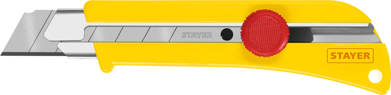 Нож с винтовым фиксатором SK-25, сегмент. лезвия 25 мм, усиленный корпус, STAYER, фото 1