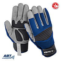 ЗУБР МОНТАЖНИК, размер XL, профессиональные комбинированные перчатки для тяжелых механических работ.