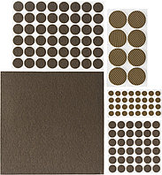 Набор STAYER COMFORT : Накладки самоклеящиеся на мебельные ножки, 125 шт, коричневые