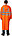 Плащ-дождевик ЗУБР 11617-56, сигнальный цвет, нейлоновый на молнии, размер 56-58, фото 4
