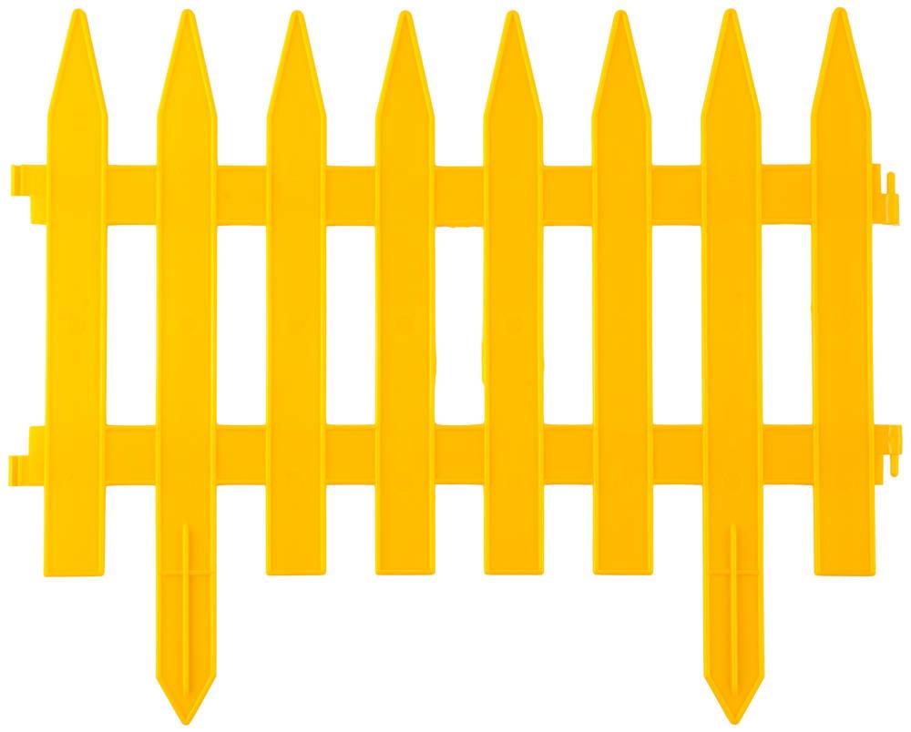 Забор декоративный GRINDA КЛАССИКА , 28x300см, желтый - фото 1 - id-p104482069