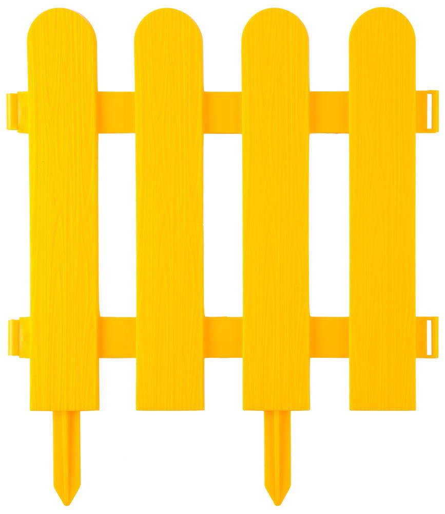 Забор декоративный GRINDA ″ШТАКЕТНИК″, 29x224см, желтый