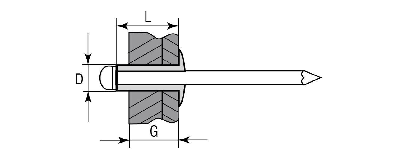 Алюминиевые заклепки Alu (Al5052), 2.4 х 6 мм, 1000 шт, Kraftool - фото 2 - id-p104478238