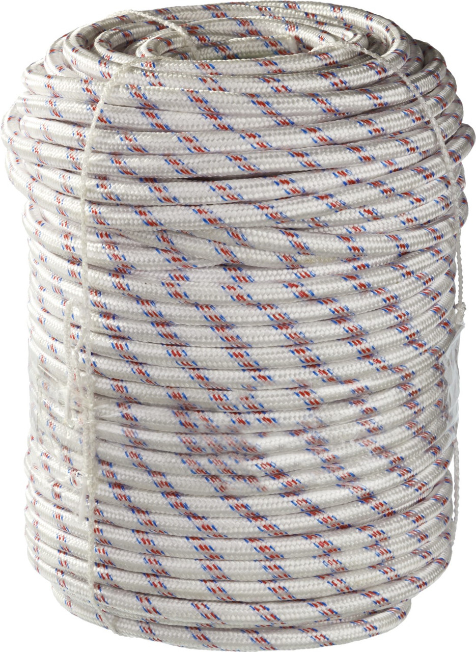 Фал плетёный полипропиленовый СИБИН 24-прядный с полипропиленовым сердечником, диаметр 12 мм, бухта 100 м,