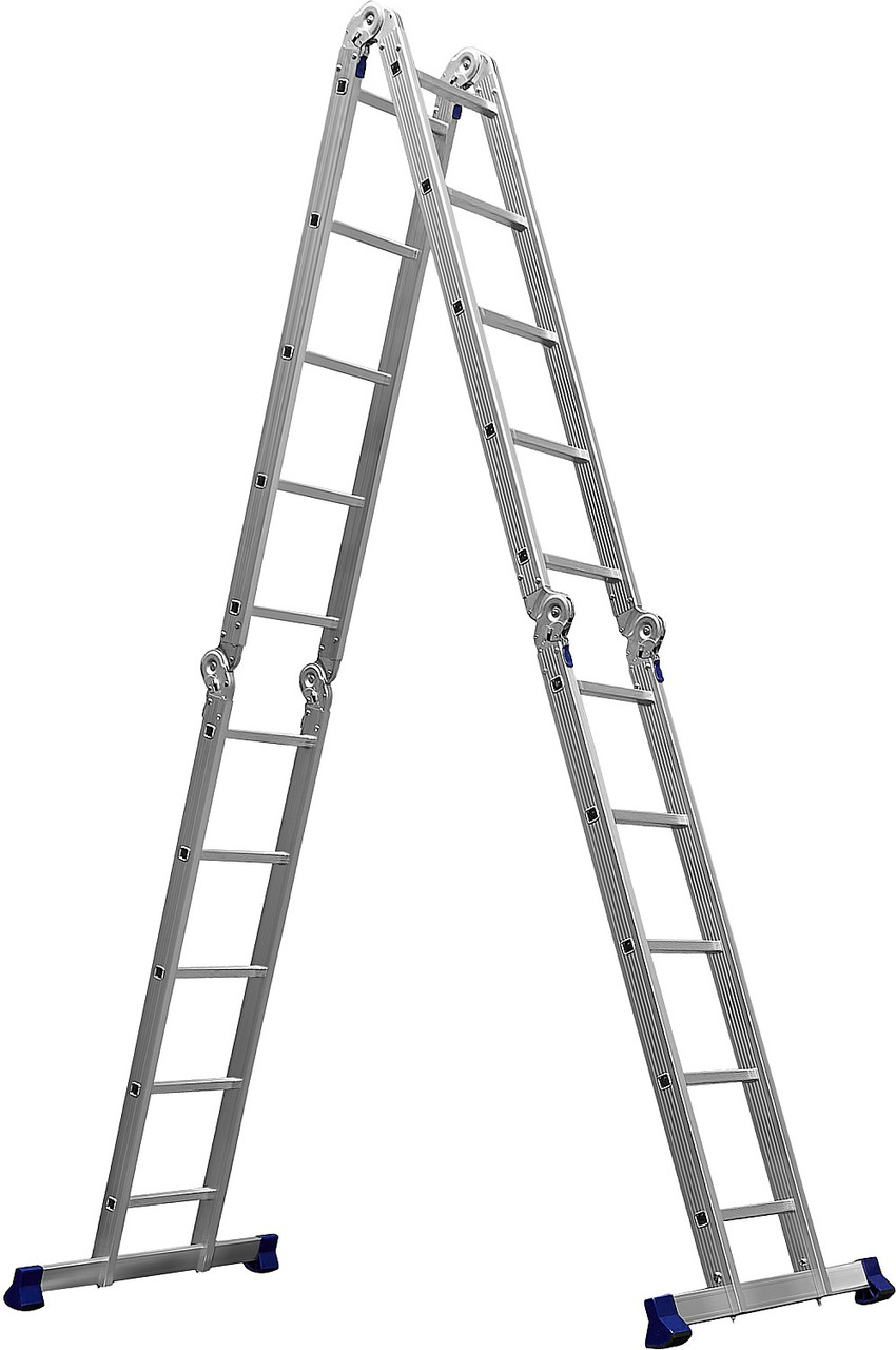 Четырехсекционная лестница-трансформер СИБИН, алюминиевая, 4x5 ступени, ЛТ-45
