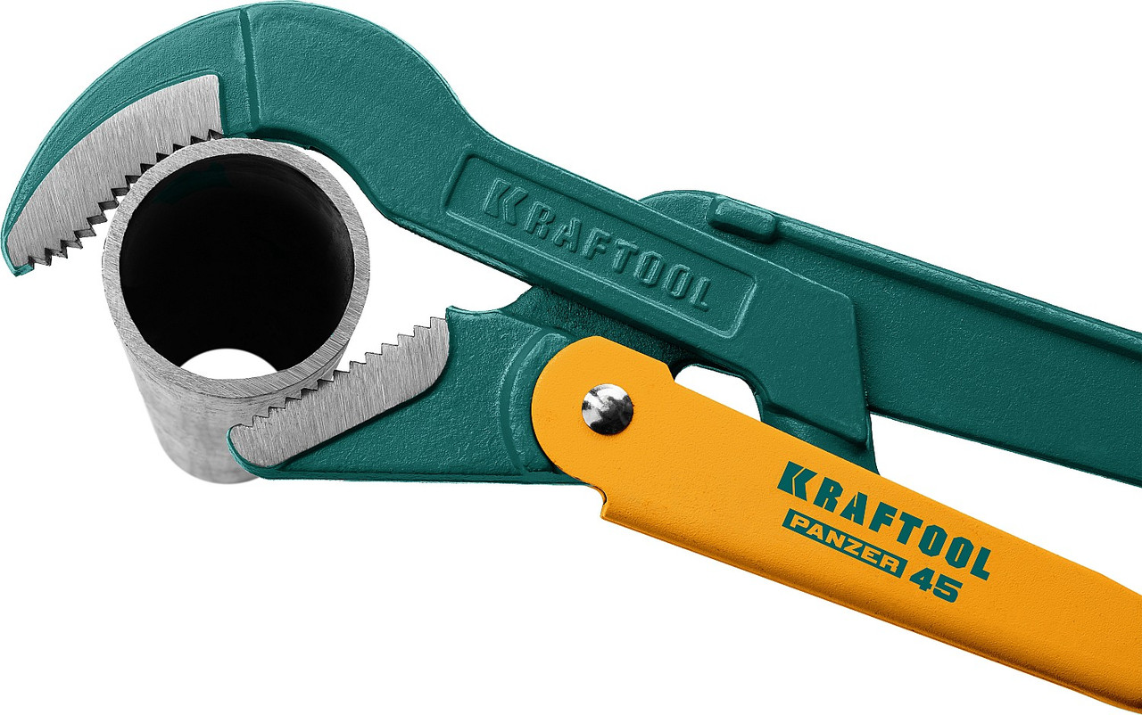 KRAFTOOL PANZER-45, №1, ключ трубный, изогнутые губки - фото 2 - id-p104480303