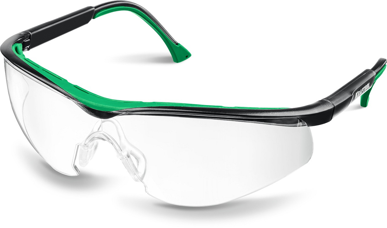 Защитные прозрачные очки KRAFTOOL BASIC стекло-моноблок с покрытием устойчивым к истиранию и запотеванию,