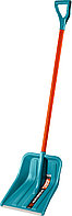 Снеговая лопата GRINDA PROLine FIBER-400 400 мм пластиковая с алюминиевой планкой, особопрочный легкий черенок