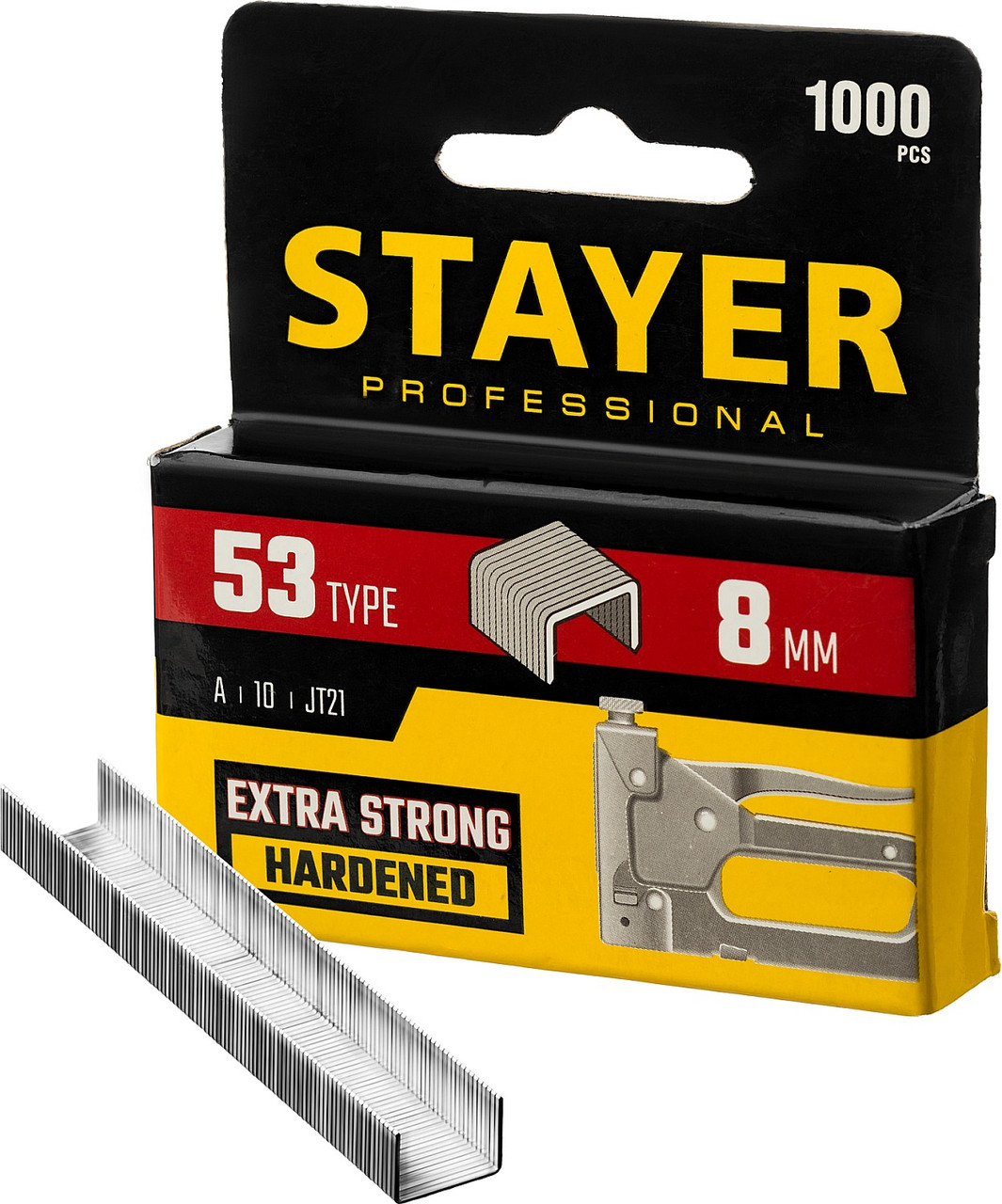 STAYER 8 мм скобы для степлера узкие тип 53, 1000 шт - фото 1 - id-p104478569