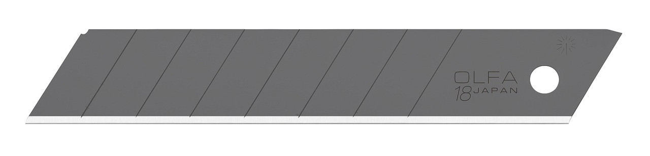 Лезвие OLFA EXCEL BLACK сегментированное, 8 сегментов, 18 мм, 50 шт, в боксе