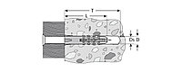 Дюбель распорный полипропиленовый, 10 x 100 мм, 250 шт, ЗУБР