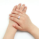 Серебряное детское кольцо Эмаль Aquamarine 54659.5 покрыто  родием коллекц. Hello Kitty, фото 3