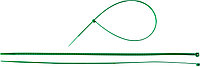 Кабельные стяжки зеленые КС-З1, 4.8 x 400 мм, 100 шт, нейлоновые, ЗУБР Профессионал
