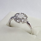 Кольцо из серебра с алмазной гранью с фианитами SOKOLOV 94012976, фото 4
