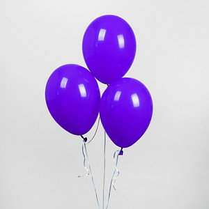 Шар латексный 12", пастель, набор 5 шт., цвет фиолетовый