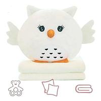 Игрушка-подушка с пледом «Эмоциональная Сова» 3-в-1 (Белая Блаши-Xу)