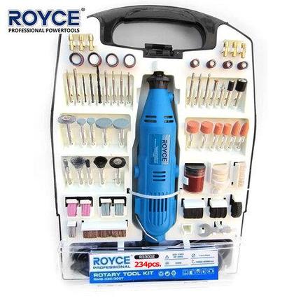 Бормашинка-гравёр "дремель" ROYCE RDG135-234T с гибким валом и набором насадок [234 предмета, 135W], фото 1