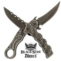Нож складной дизайнерский Black Side Blades с рельефной рукоятью (Дракон), фото 2