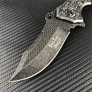 Нож складной дизайнерский Black Side Blades с рельефной рукоятью (Цепь), фото 7