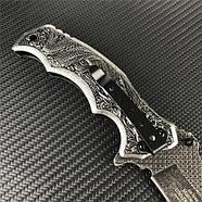 Нож складной дизайнерский Black Side Blades с рельефной рукоятью (Рыцарь), фото 6