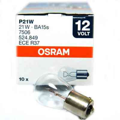 Лампы накаливания Osram P21W 12V 21W BA15S - фото 1 - id-p13080349