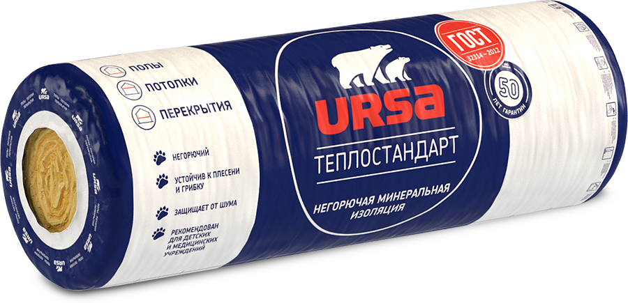 Минвата URSA теплоСТАНДАРТ 14,1 м2