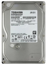 HDD 1Tb TOSHIBA SATA 6Gb/s 7200rpm 32Mb 3.5" DT01ACA100