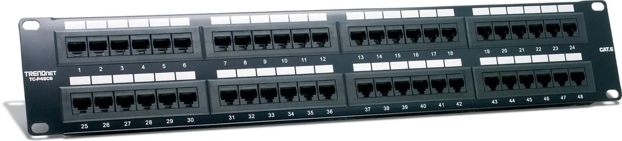 Патч-панель UTP Cat 6, 48 портов-2U