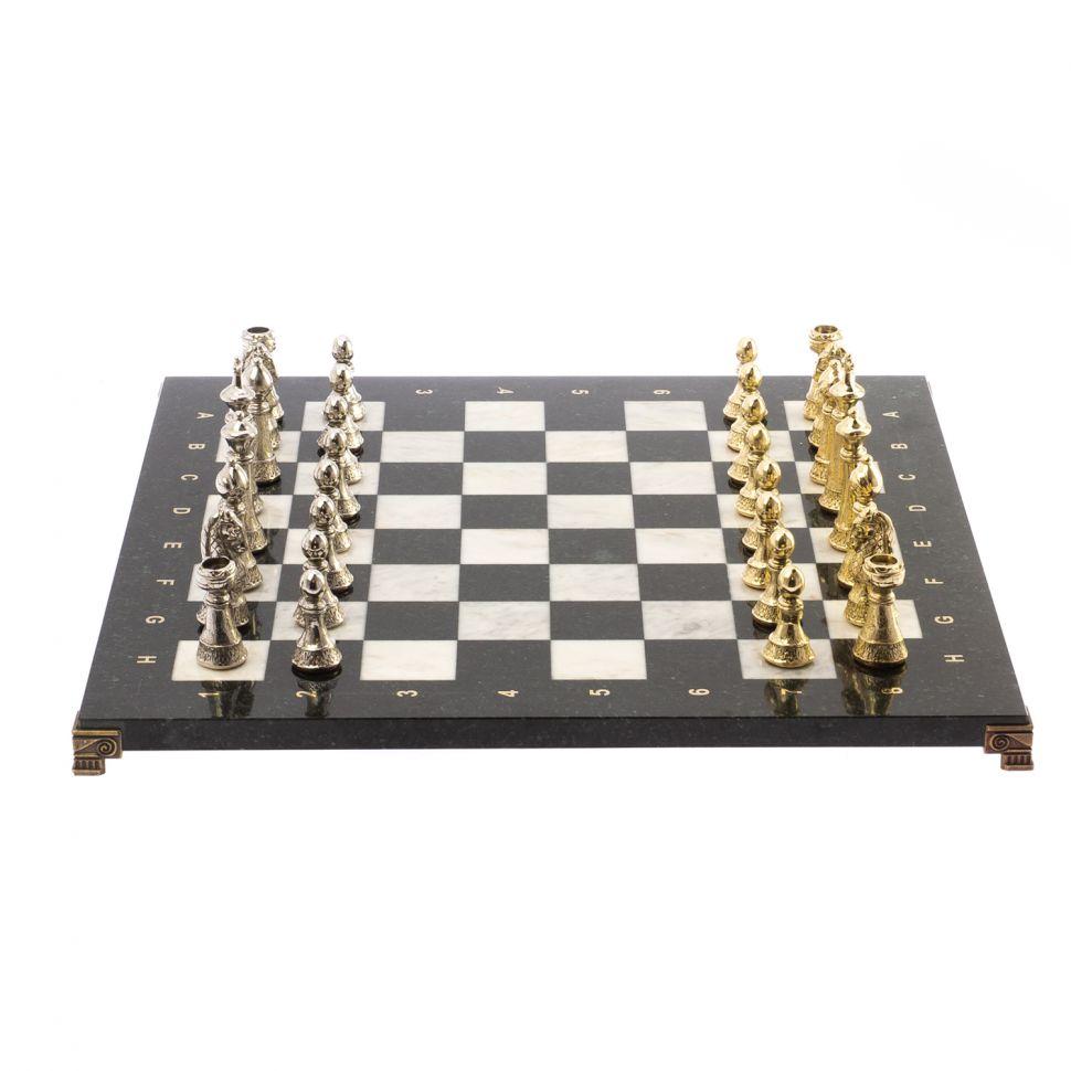 Шахматы "Стаунтон" доска 44х44 см камень мрамор, змеевик / Шахматы подарочные / Шахматный набор / Настольная - фото 2 - id-p104513686