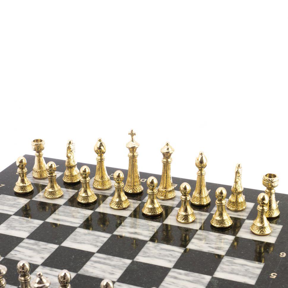 Шахматы "Стаунтон" доска 44х44 см камень мрамор / Шахматы подарочные / Шахматный набор / Настольная игра - фото 3 - id-p104513914
