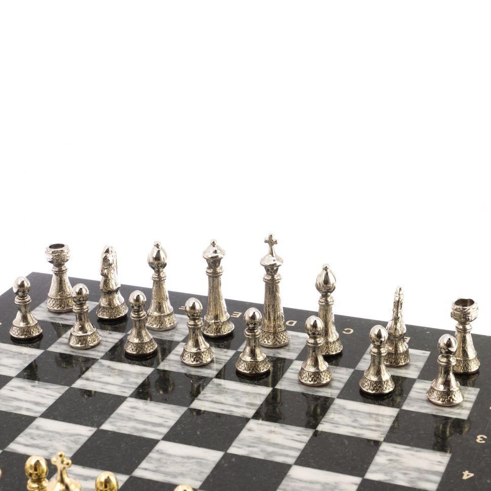 Шахматы "Стаунтон" доска 44х44 см камень мрамор / Шахматы подарочные / Шахматный набор / Настольная игра - фото 4 - id-p104513914