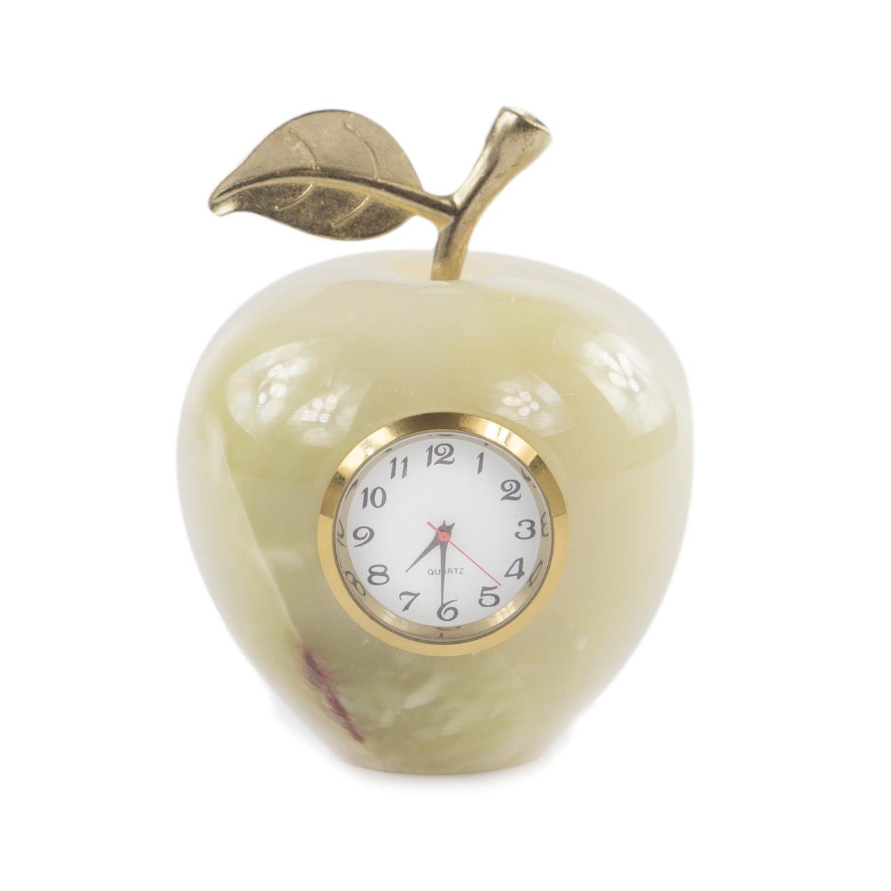 Настольные часы "Яблоко" из оникса 7х7х9 см (3) 121486 - фото 1 - id-p89063692