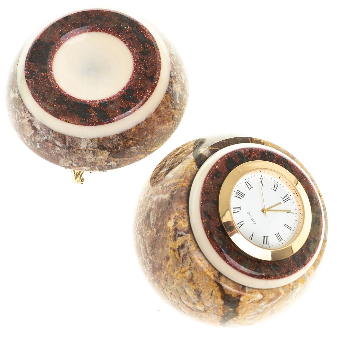 Настольные часы "Шар Антистресс" камень креноид 9,5 см 124138 - фото 3 - id-p100711047