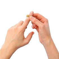 Массажное кольцо для пальцев для су джок терапии Gold, фото 2
