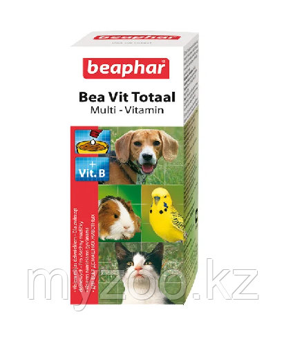 Bea Vit Total 50 мл – Витамины для кошек, собак и птиц во время линьки