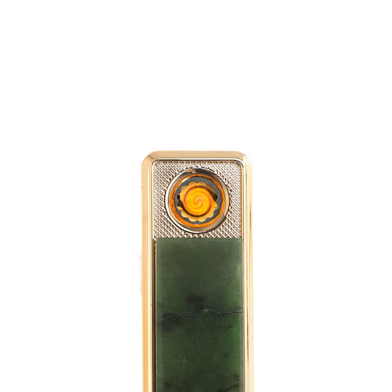Электронная зажигалка камень нефрит зарядка USB / Подарочная зажигалка / Электрическая импульсная сенсорная - фото 3 - id-p100591823