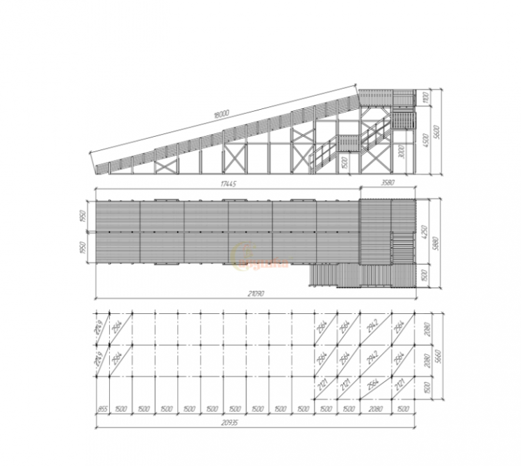 Зимняя заливная деревянная горка Савушка Зима Wood 12 - фото 5 - id-p104527992