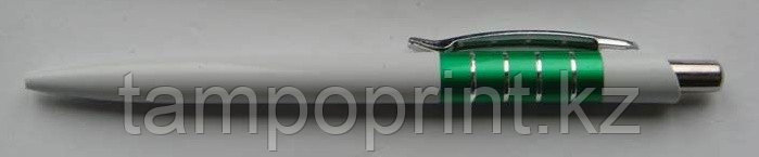 Ручка 07478 Solid White/Green + Metal clip
