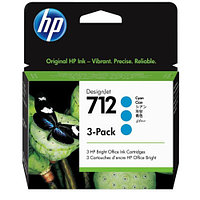 HP 712 3-Pack 29-ml Cyan струйный картридж (3ED77A)