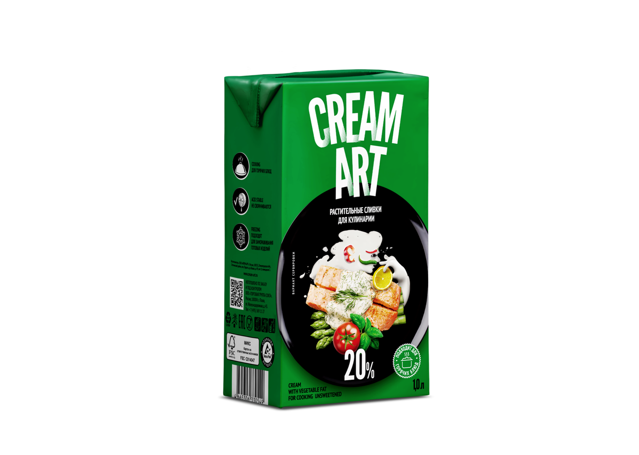 Растительные сливки Creamart 20% (id 104532282)