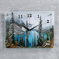 Часы настенные, серия: Природа, "Горное озеро", 30х40 см