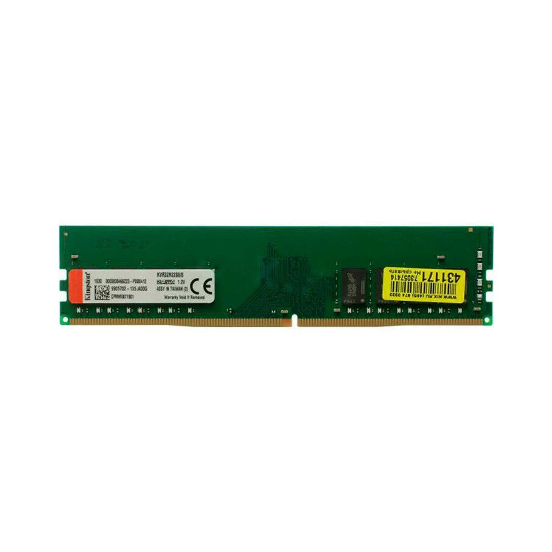 Kingston KVR32N22S8/8 Модуль оперативной памяти для ПК DDR4, 8GB, DIMM <PC4-25600/3200MHz> - фото 1 - id-p104545834