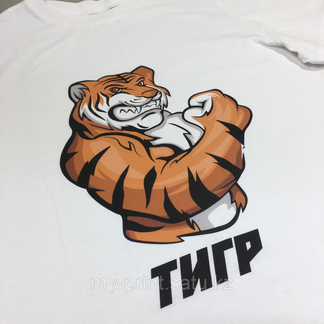 Милый принт на футболке с тигром - фото 1 - id-p104546117
