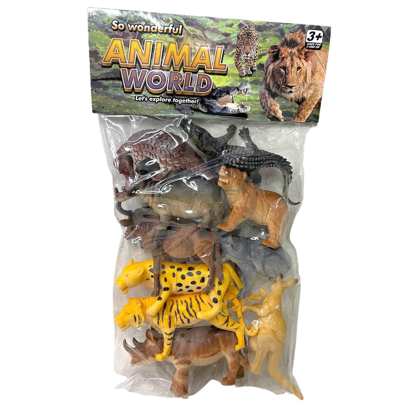 Q202 Animal World дикие животные в пакете 10шт 39*20см