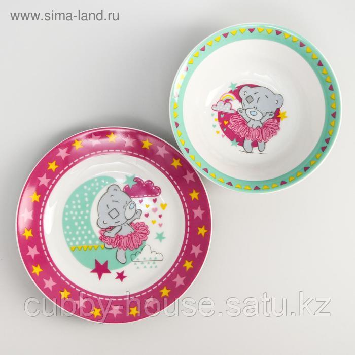 Набор посуды «Милая девочка!», 3 предмета: тарелка Ø 16,5 см, миска Ø 14 см, кружка 200 мл в подарочной упаков